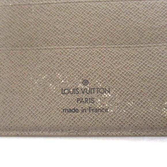 LOUIS VUITTON Damier Geant Mage Leather Multi-Pass Case Khaki Men's